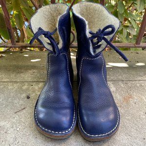 Duckfeet Arhus Royal Blue Shearling Lined Boots Size 39